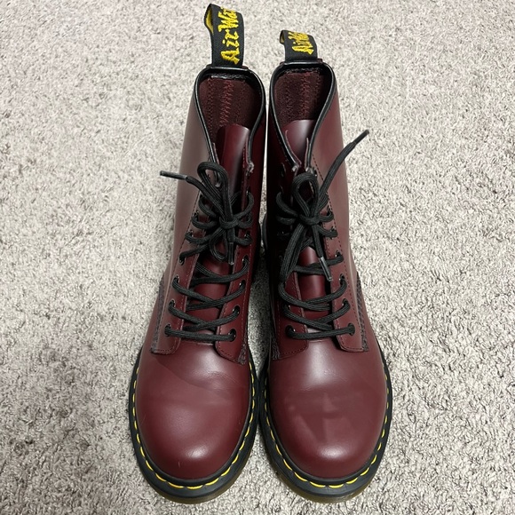 Dr. Marten’s 1460 Cherry Red Smooth Leather Boots - Picture 4 of 8